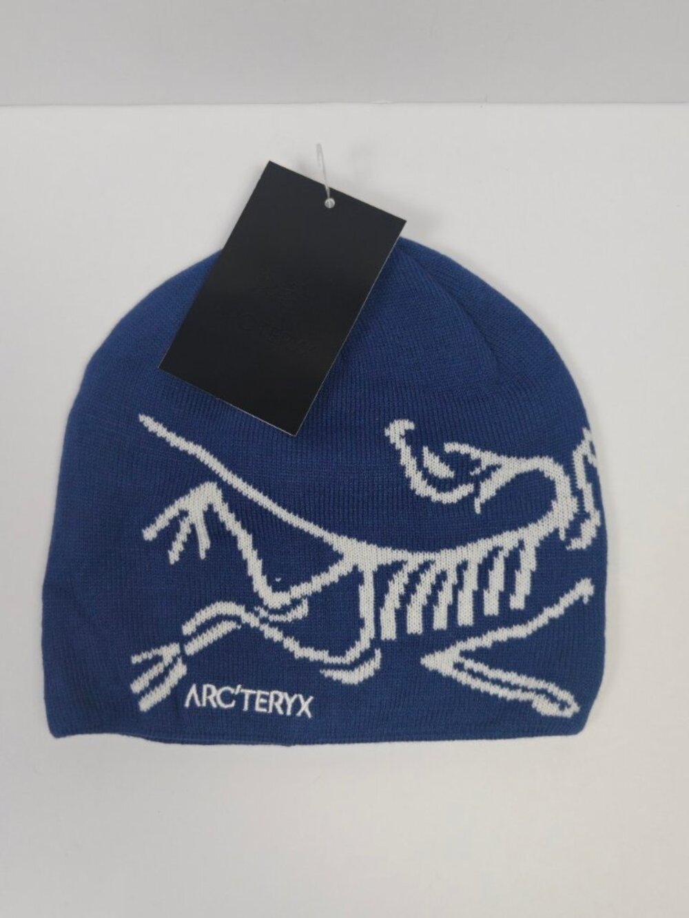Arc'teryx Blue And White Bird Head Toque Skullcap Beanie